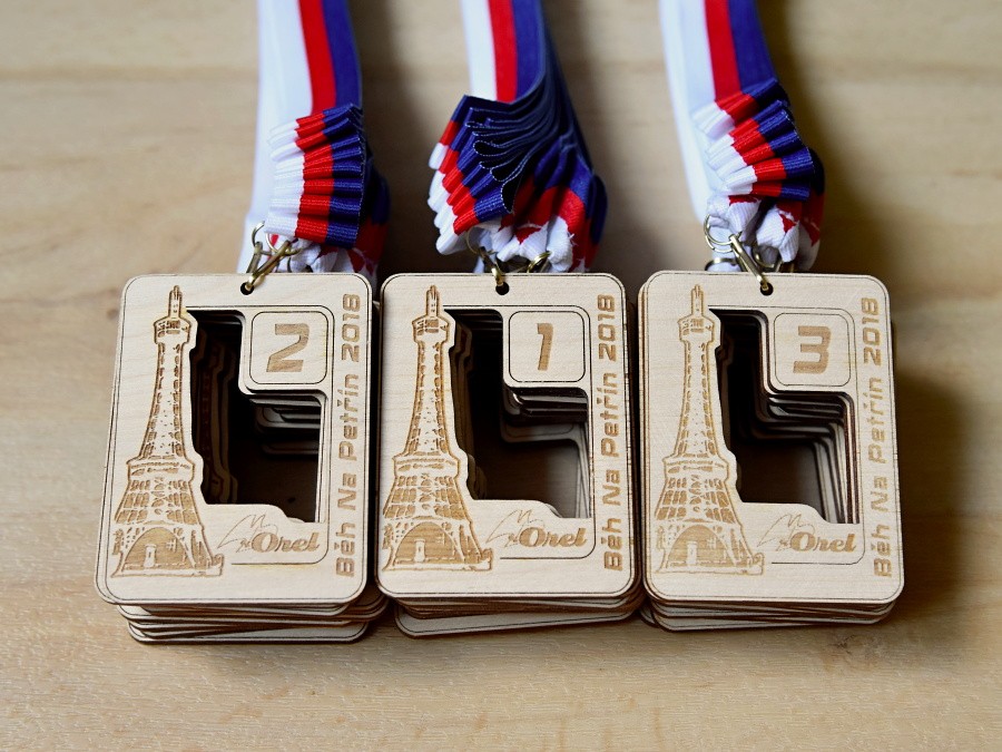 Dřevěné medaile - Běh na Petřín